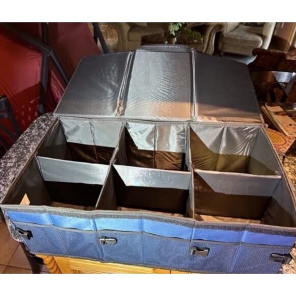 Car Trunk Organizer, Collapsible Multi Compartment Car Organizer, Foldable - Picture 1 of 2